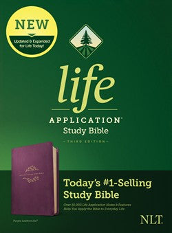 NLT Life Application Study Bible Third Edition-Purple Leatherlike