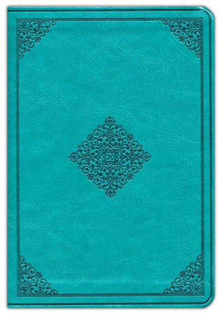 ESV Value Large Print Compact Bible-Teal Duo-Tone