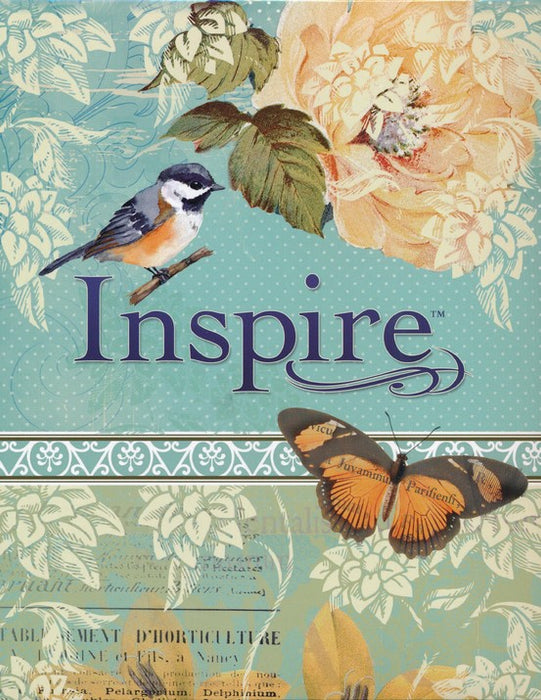 NLT Inspire Bible-Blue Leatherflex over Board-Coloring & Journaling