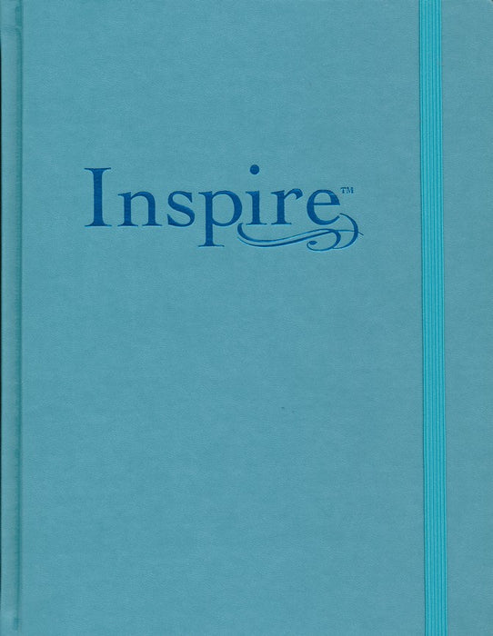 NLT Inspire Bible Large Print-Blue Leatherflex over Board- Journaling & Coloring