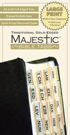 Bible Tab-Majestic Traditional Gold-Edged-Large Print