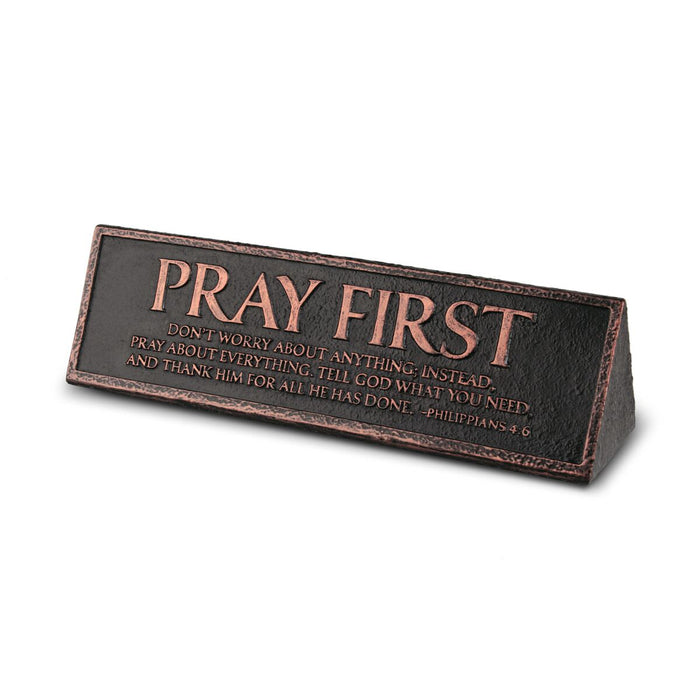 Plaque-Desk-Pray First
