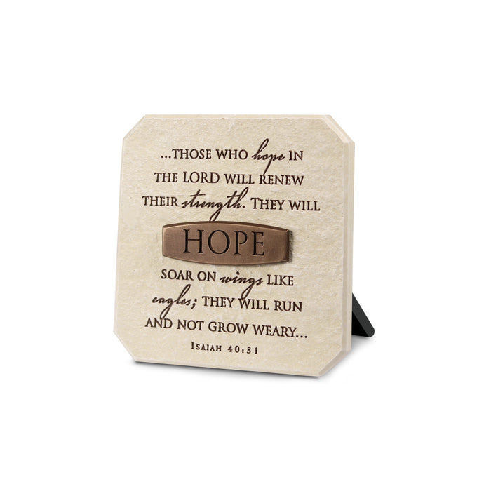 Plaque-Hope-Is. 40:31-Bronze Title Bar