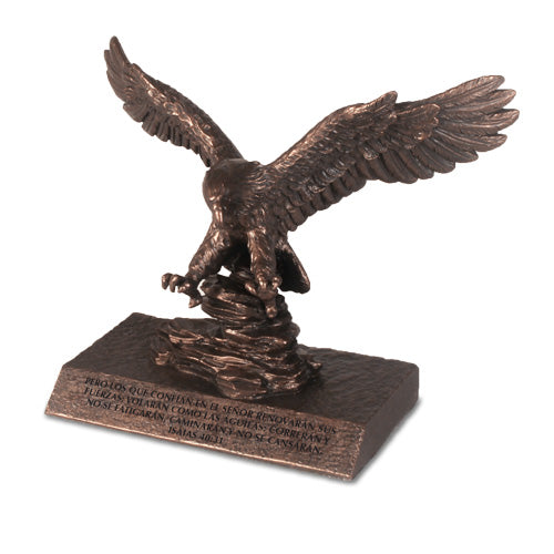 Spanish-Figurine- Eagle-Small-Is. 40:31-Hand-Cast Resin