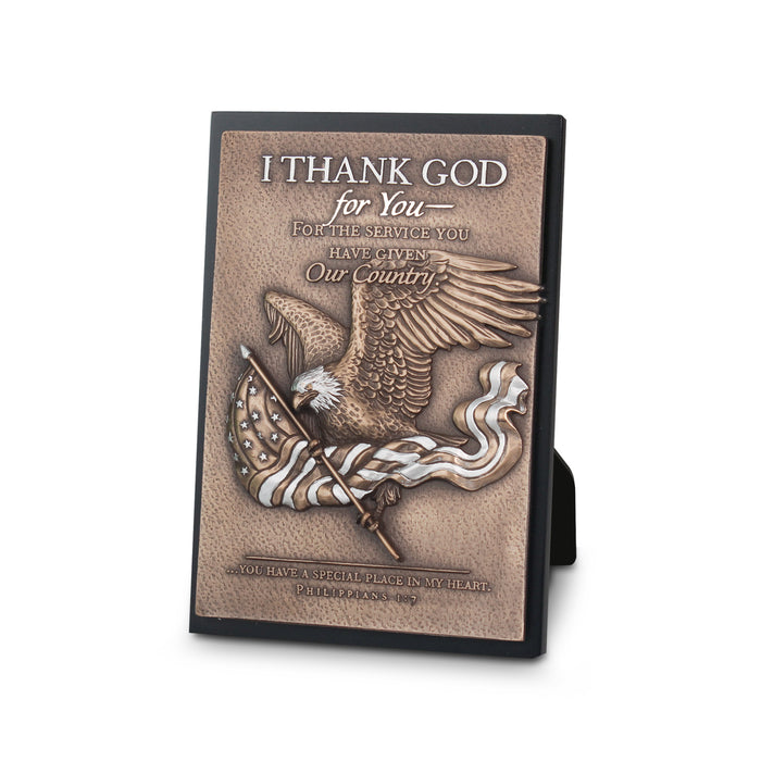 Plaque-I Thank God For You~Service You Have Given Our Country