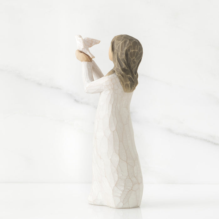 Figurine-Willow Tree-Soar-Girl Holding Bird