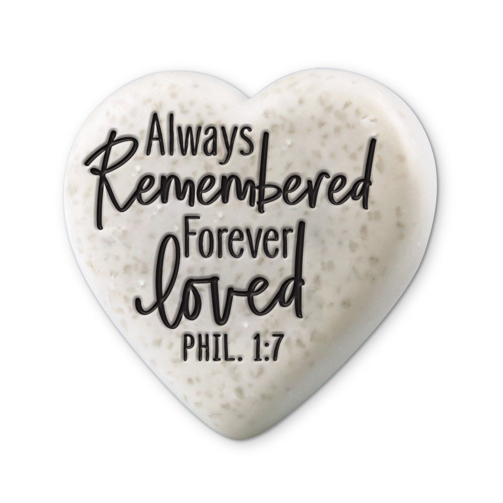 Heart Stone-Always Remembered Forever Loved