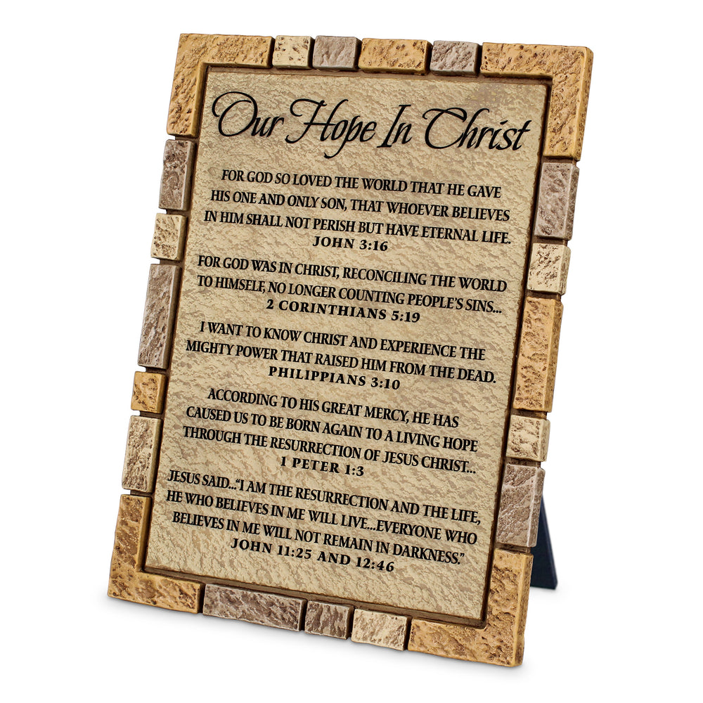 Plaque-Our Hope in Christ
