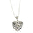 Pendant-Heart with Cross-Decorative-16 in Silver Plated