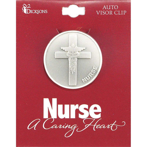 Visor Clip-Nurse-Caring Heart