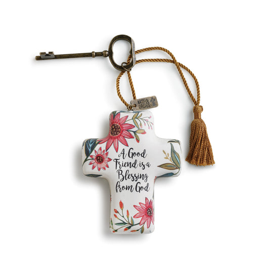 Ornament-Cross with Key-Friend-Blessing from God