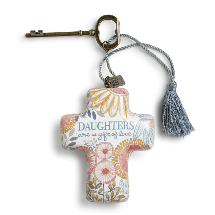 Ornament-Cross with Key-Daughters Are a Gift
