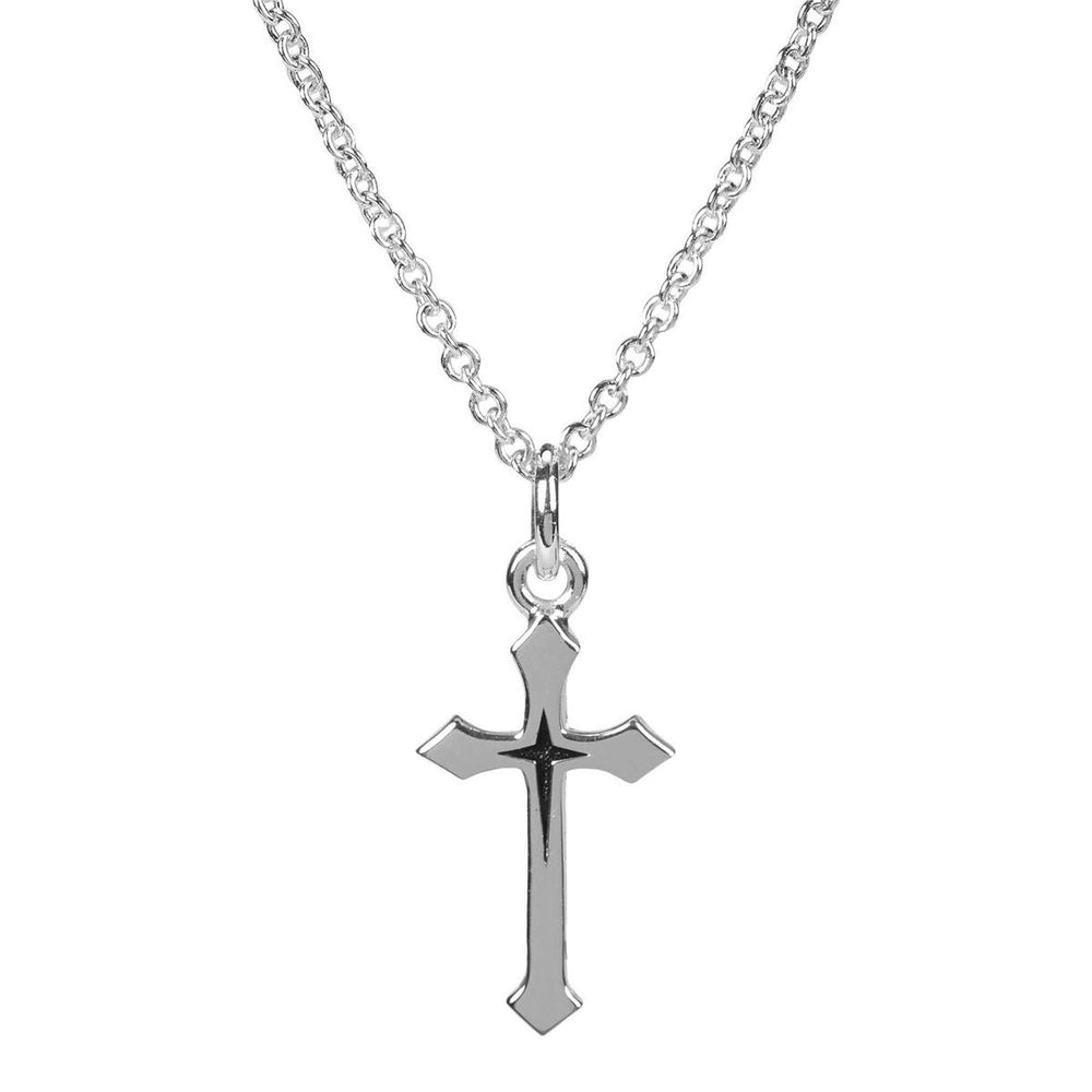 Pendant-Cross-Flare-Silver Plated