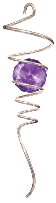 Wind Spinner Crystal Spiral Tails-Purple/Silver