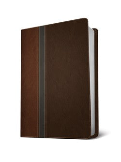 NLT Study Bible-Brown/Slate TuTone-Leatherlike