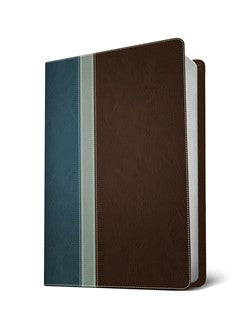 NLT Study Bible-Blue/Brown TuTone-Leatherlike