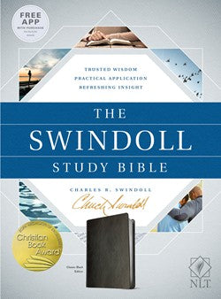 NLT Swindoll Study Bible-Black Leatherlike