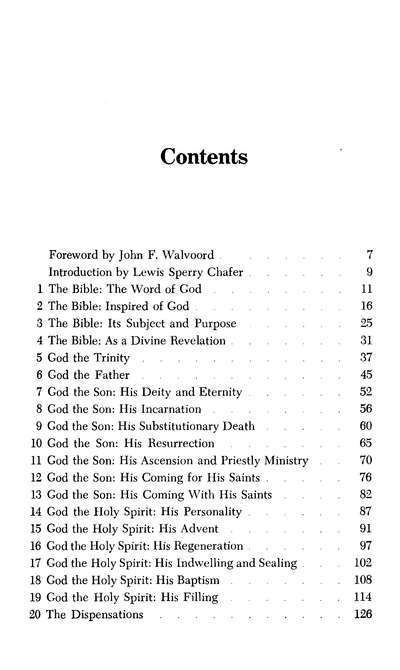 Major Bible Themes -Lewis Sperry Chafer