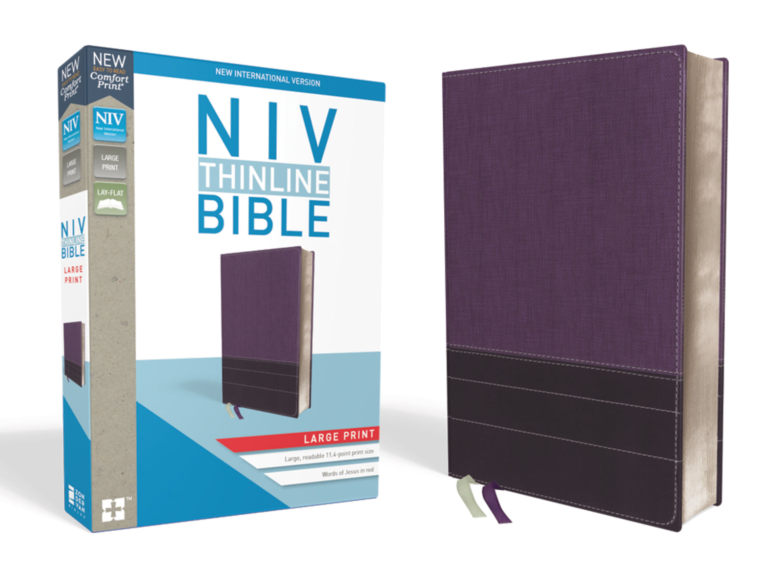 NIV Thinline Bible Large Print Comfort-Purple