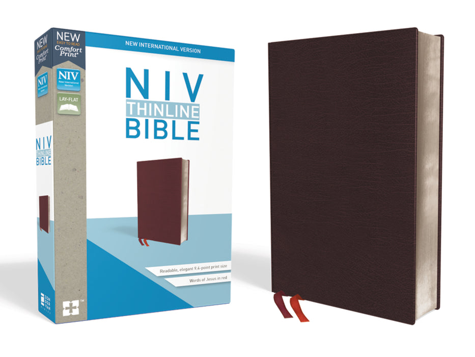 NIV Thinline Bible Comfort Print-Burgundy