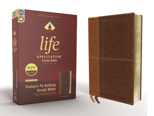 NIV Life Application Study Bible Third Edition-Tan/Brown Leathersoft