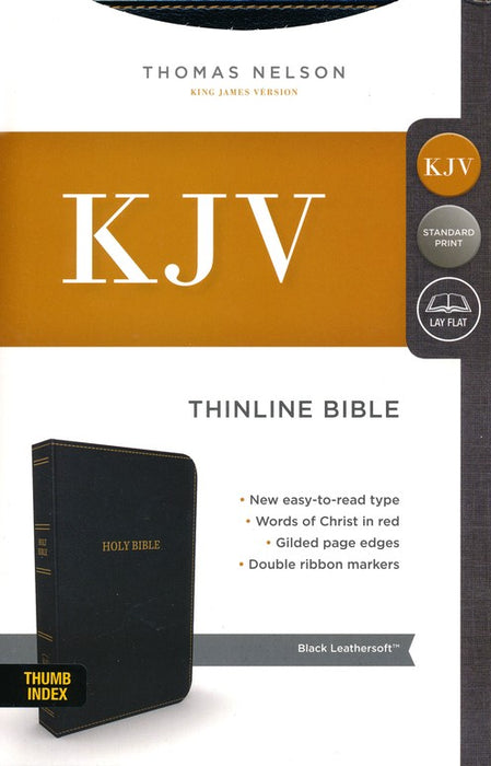 KJV Thinline Bible-Indexed-Black