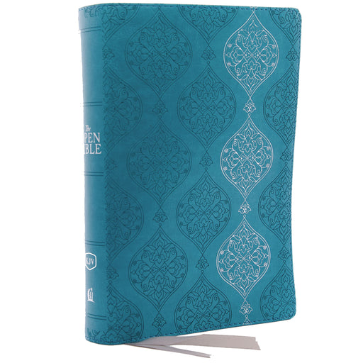 KJV Open Bible-Turquoise Leather Soft