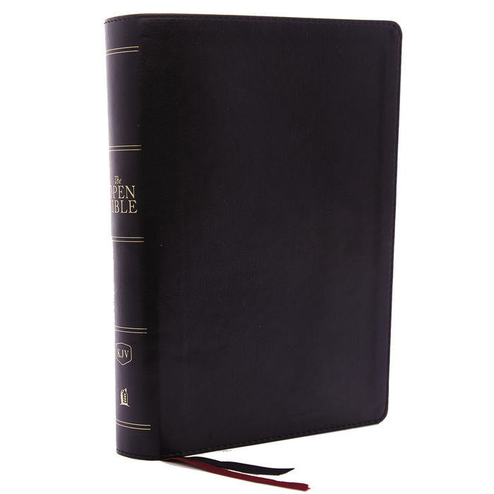 KJV Open Bible-Black Leather Soft