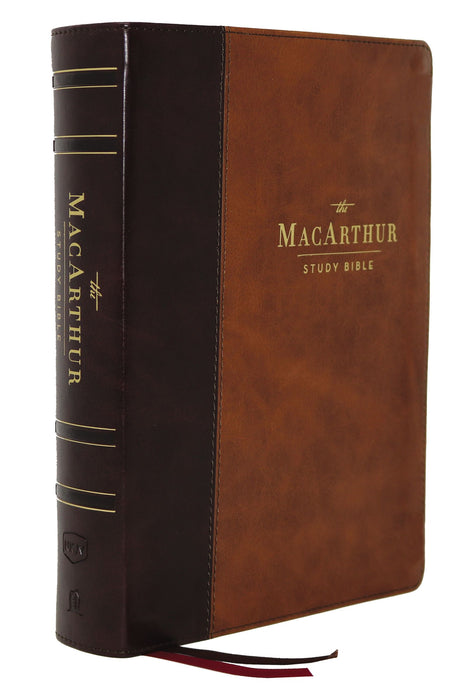NKJ MacArthur Study Bible-Brown Leathersoft