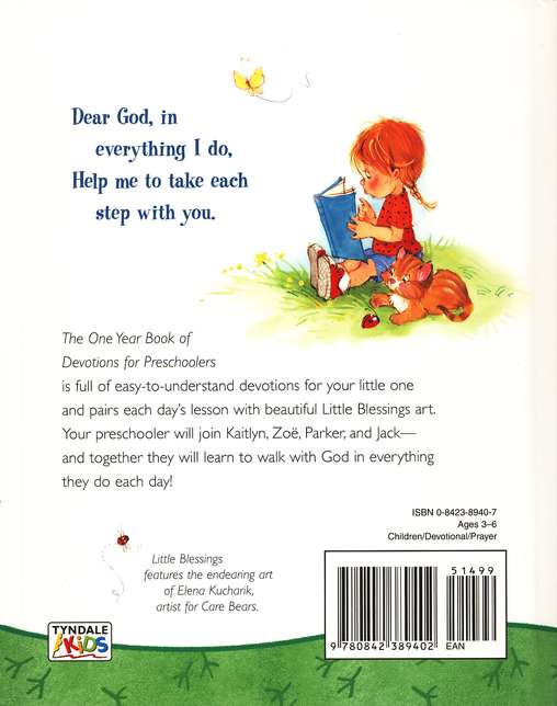 One Year Devotions for Preschoolers	-Crystal Bowman-Hard Cover