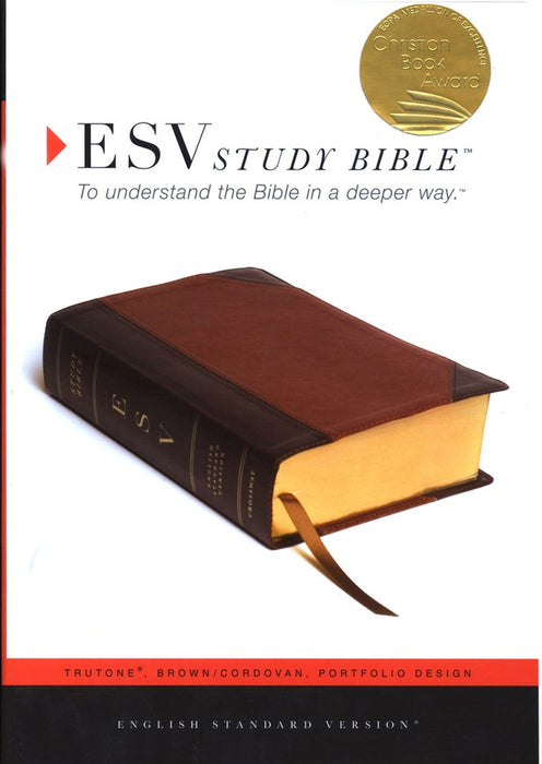 ESV Study Bible-Brown Portfolio-Indexed
