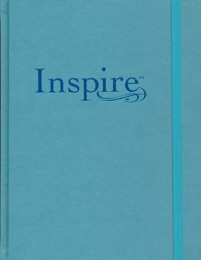 NLT Inspire Bible Large Print-Blue Leatherflex over Board- Journaling & Coloring