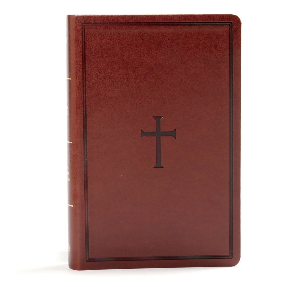 KJV Large Print Personal Size Reference Bible-Brown Leather Touch
