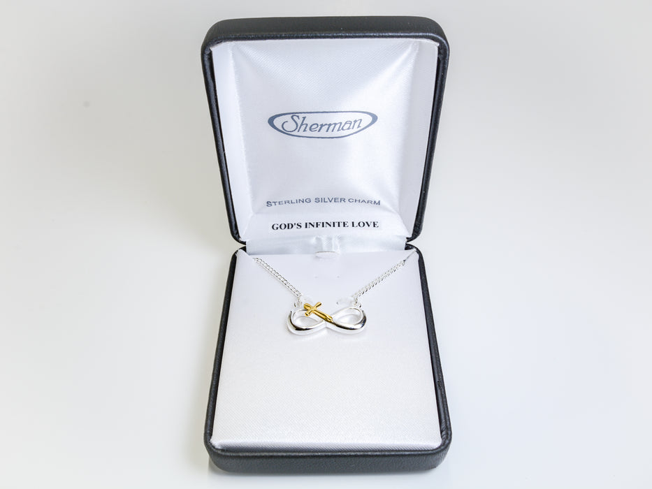 Pendant- Infinity Cross-Sterling