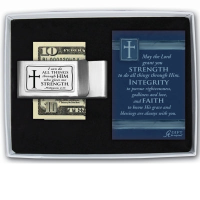 Money Clip-I Can Do All Things-Cross