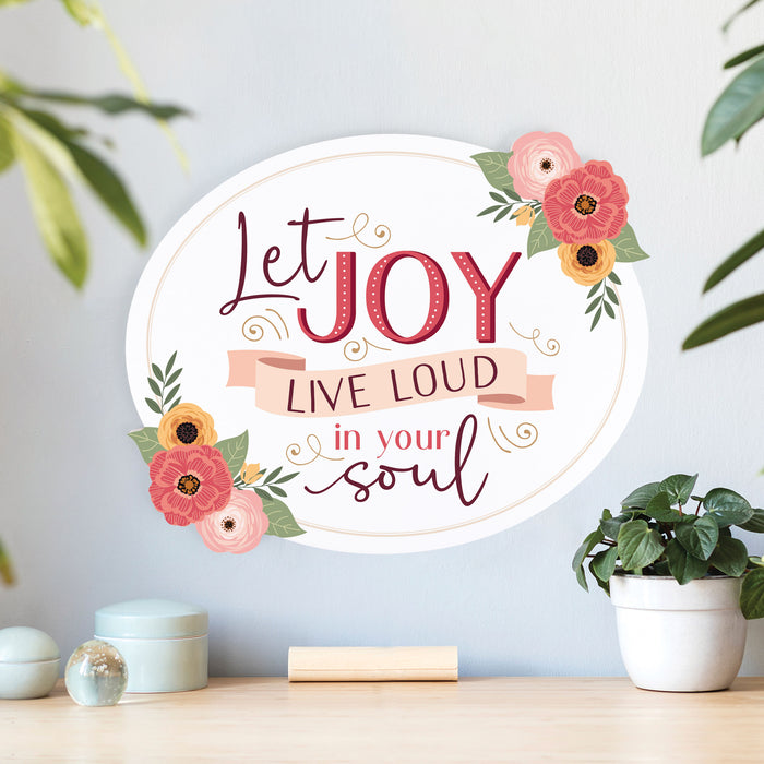 Plaque-Let Joy Live Loud-Floral