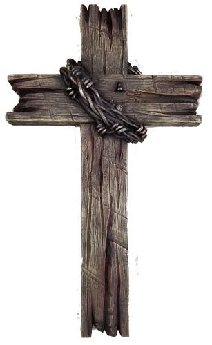 Wall Cross-Metal With Thorns-Small