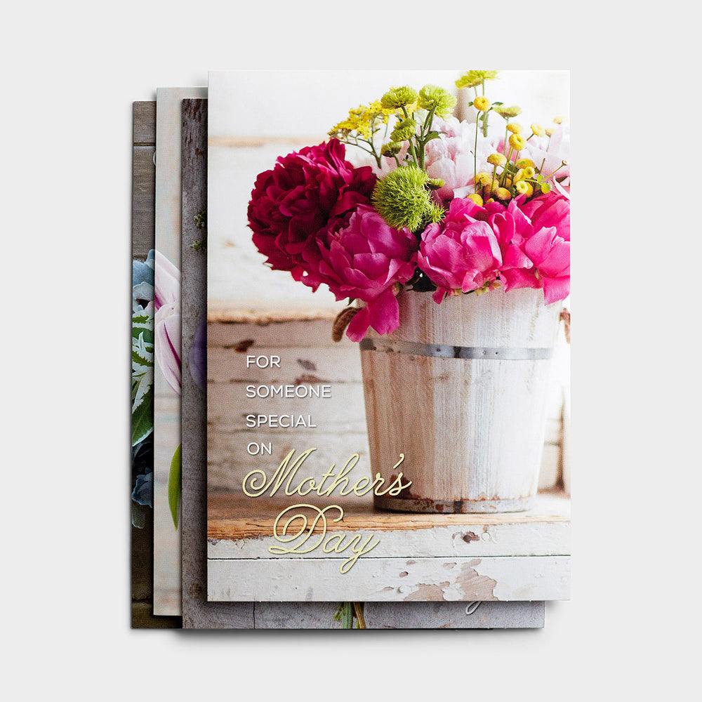 Mother's Day Bouquets-12 Boxed Cards-KJV